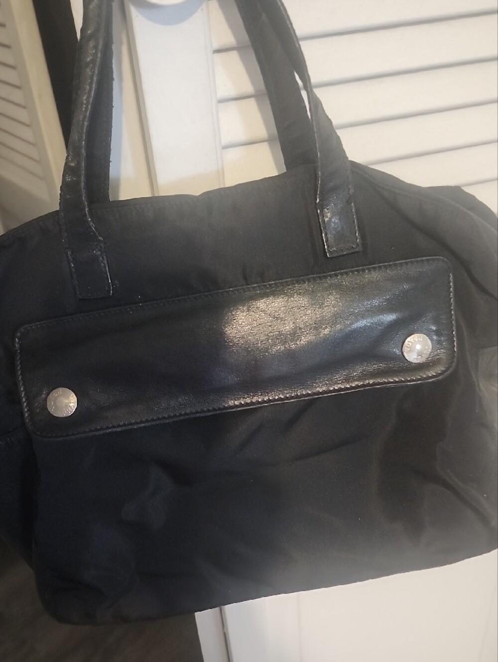 Prada Black Nylon Duffel with Silver-Tone Hardware - Picture 2 of 10
